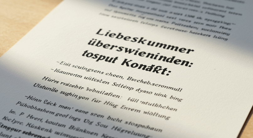 Liebeskummer überwinden trotz Kontakt: Psychologische Strategien für Heilung