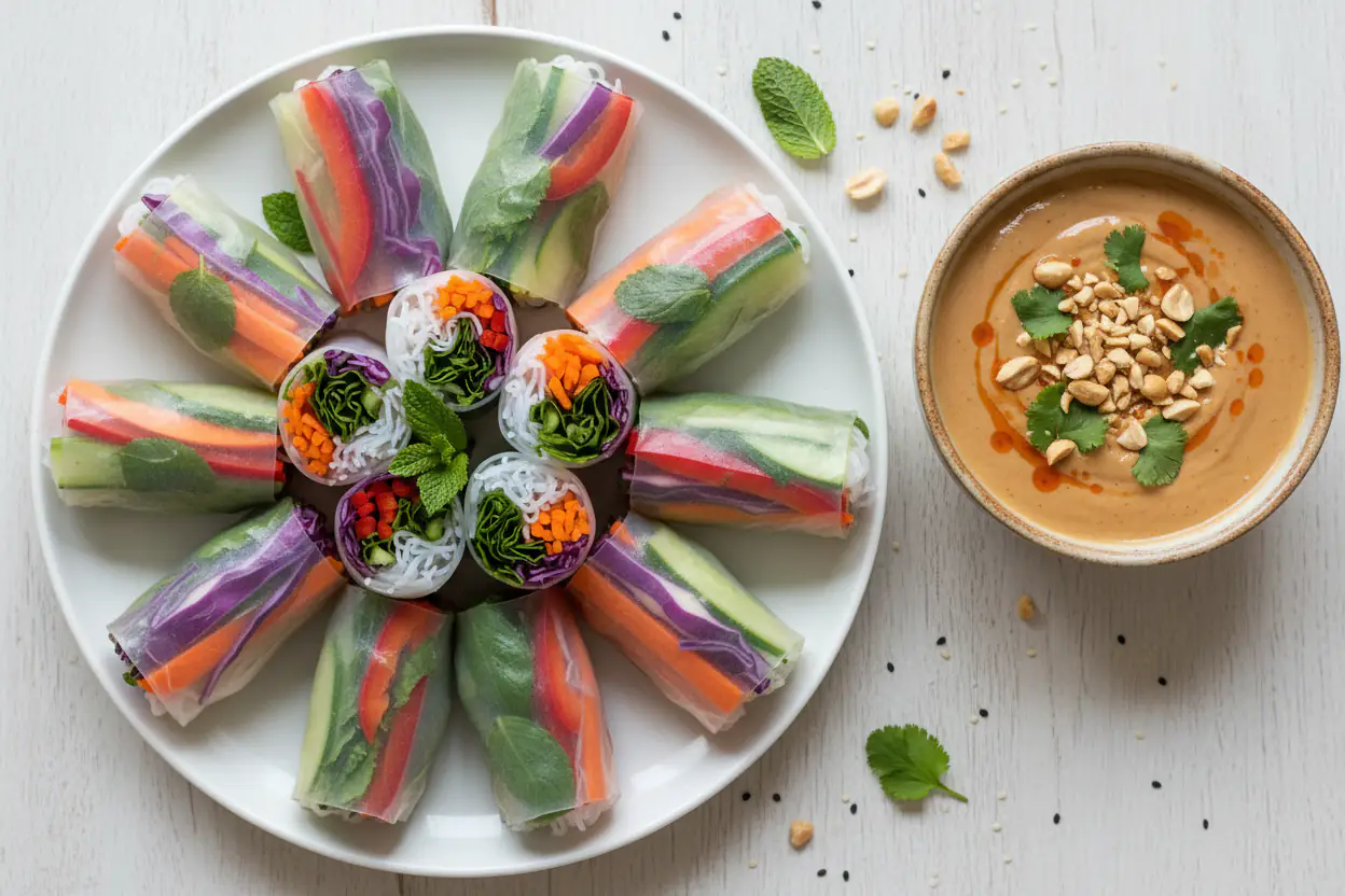 vegane sommerrollen das leichte und gesunde rezept fuer ihre wohlfuehl mahlzeit 1