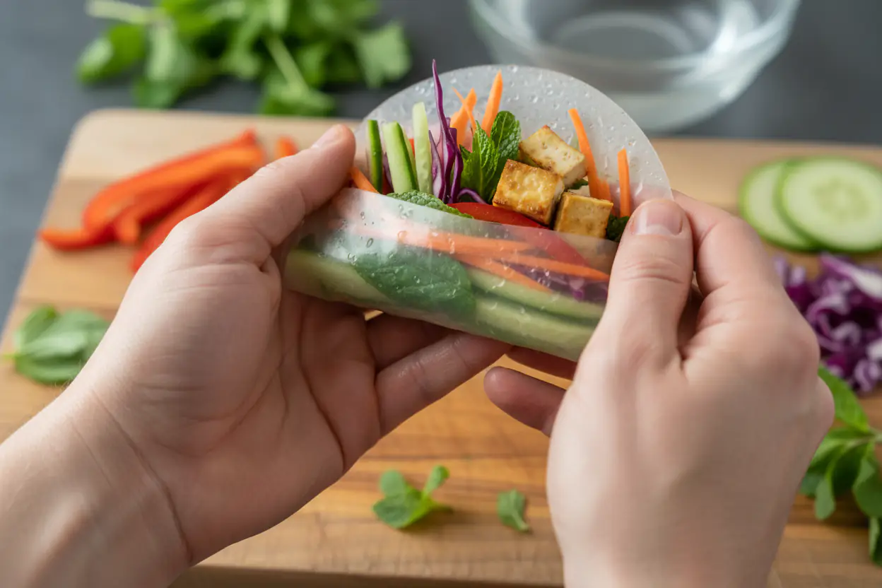 vegane sommerrollen das leichte und gesunde rezept fuer ihre wohlfuehl mahlzeit 3