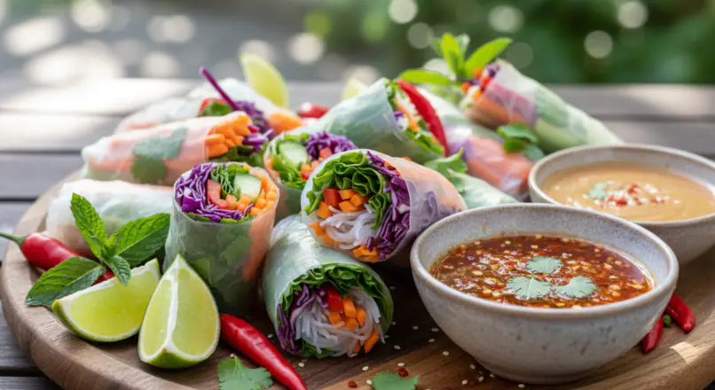 Vegane Sommerrollen: Das leichte und gesunde Rezept für Ihre Wohlfühl-Mahlzeit