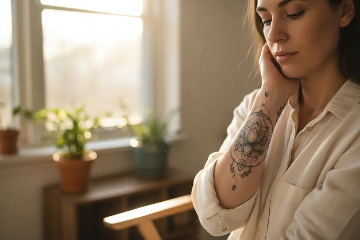 yoga tattoos tiefere bedeutung persoenlicher ausdruck auf der haut 2