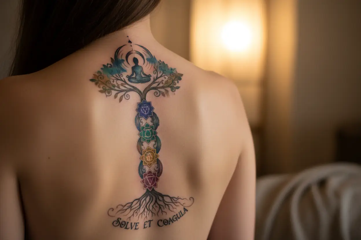 yoga tattoos tiefere bedeutung persoenlicher ausdruck auf der haut 3